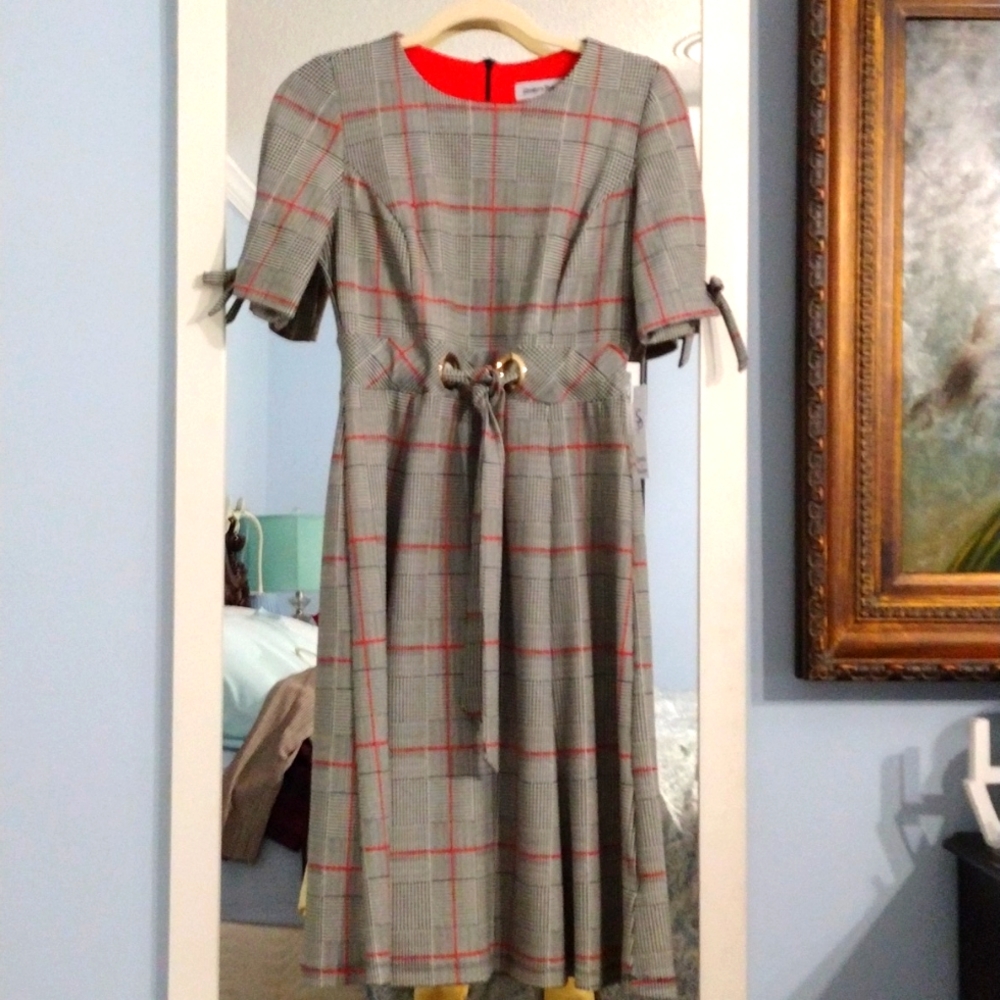Plaid hounds tooth dress Shelby and Palmer